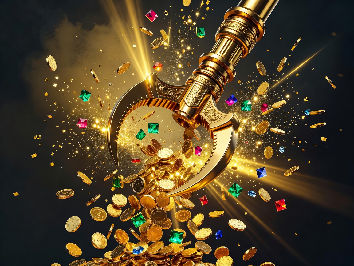 Golden Claw Jackpot Game with fiery details